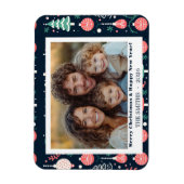 ブルーホリデープリントフォトクリスマス マグネット (縦)