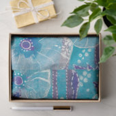 ブルーホリホックマローマルバフラワー絵画ズ 薄葉紙 (ギフト)