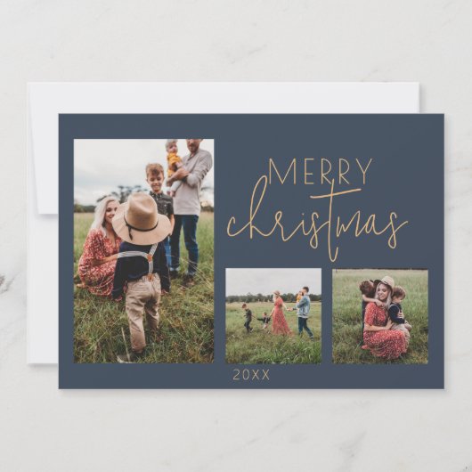 ブルーホリメリーデークリスマスカード シーズンカード (正面)