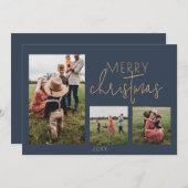 ブルーホリメリーデークリスマスカード シーズンカード (正面/裏面)