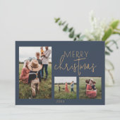 ブルーホリメリーデークリスマスカード シーズンカード (スタンド正面)