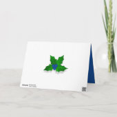 ブルーホリモダンー・ベリーの植物葉写真 シーズンカード (裏面)