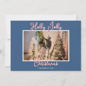 ブルーホリーすてきクリスマスフォトと手紙 シーズンカード (正面)