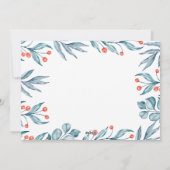 ブルーホリーベリーモダンのミニマル写真 シーズンカード (裏面)