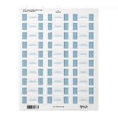 ブルーホリ千鳥格子のデイ住所 シール (フルシート)