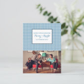 ブルーホリ千鳥格子のデーフォトポストカード シーズンポストカード (スタンド正面)