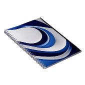 ブルーホワはっきりしたイト未来波ノート ノートブック (右側)