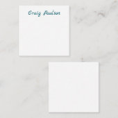 ブルーホワイトあなたの名前の特別なミニマユニークリスト エンクロージャーカード (正面/裏面)