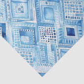 ブルーホワイトろうけつ染めスクエアジュエル 薄葉紙 (詳細)