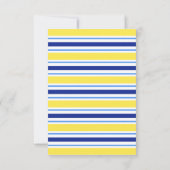 ブルーホワイトイエローレモンズマジョリカブライダルシャワー 招待状 (裏面)