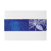 ブルーホワイトウィンターホリデーパインパターンバンド 招待状ベリーバンド (裏面例)