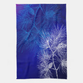 ブルーホワイトウィンターホリデーパイン キッチンタオル (縦)