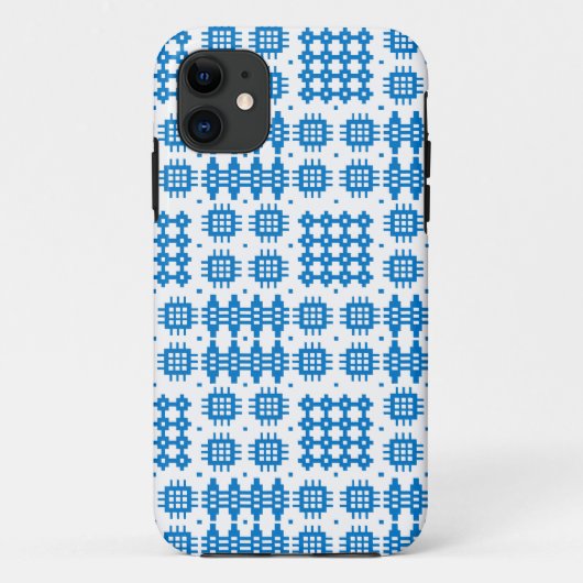 ブルーホワイトウェルシュタペストリーパターンiPhone 5/5sケース Case-Mate iPhoneケース (裏面)
