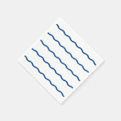 ブルーホワイトウェーブパーティー紙 スタンダードカクテルナプキン (角)