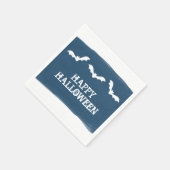 ブルーホワイトウォーター色こうもりハロウィーン スタンダードカクテルナプキン (角)