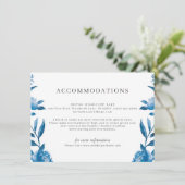 ブルーホワイトウォーター色のフローラ結婚の宿泊施設 エンクロージャーカード (スタンド正面)