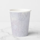 ブルーホワイトウォーター色フローラ100誕生日 紙コップ (裏面)