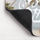 ブルーホワイトエステティックビーチビベス マウスパッド (コーナー)