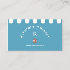 ブルーホワイトエレガントベーカリー名刺 名刺