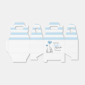 ブルーホワイトエレファントボーイ赤ちゃんシャワー フェイバーボックス (折り畳みなし)