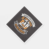 ブルーホワイトオレンジファーズデイファミリーザ最高のパパ スタンダードランチョンナプキン (角)