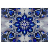 ブルーホワイトカラー付きカッティングボードデザイン カッティングボード (正面)