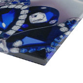 ブルーホワイトカラー付きカッティングボードデザイン カッティングボード (角)