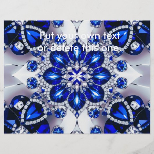 ブルーホワイトカラー付きフライヤーデザイン チラシ (正面)