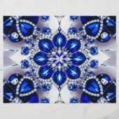 ブルーホワイトカラー付きフライヤーデザイン チラシ (裏面)