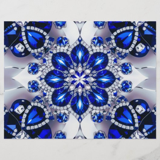 ブルーホワイトカラー付きレターヘッドデザイン (正面)