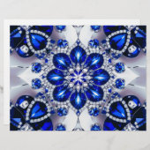 ブルーホワイトカラー付きレターヘッドデザイン (正面/裏面)