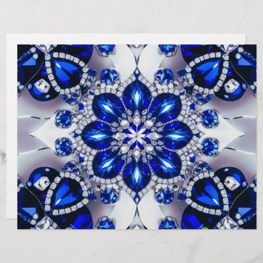 ブルーホワイトカラー付きレターヘッドデザイン (正面/裏面)