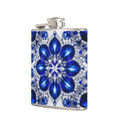 ブルーホワイトカラー付き特殊フラスコデザイン フラスク (左)