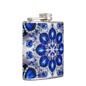 ブルーホワイトカラー付き特殊フラスコデザイン フラスク (右)