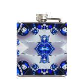 ブルーホワイトカラー付き特殊フラスコデザイン フラスク (裏面)