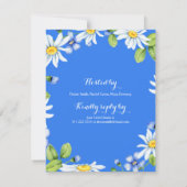 ブルーホワイトカントリーデイジーフローラ婚約パーティ 招待状 (裏面)