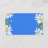 ブルーホワイトカントリー結婚デイジー座席表 プレイスカード (裏面)