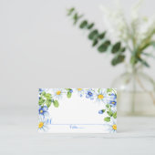 ブルーホワイトカントリー結婚デイジー座席表 プレイスカード (スタンド正面)