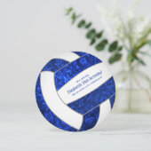 ブルーホワイトガーリーバレーボール誕生日パーティー 案内状 (スタンド正面)