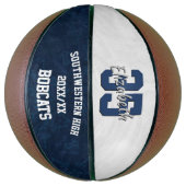 ブルーホワイトガールズチーム記念 バスケットボール (縦)