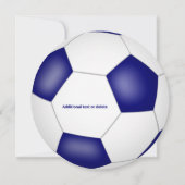 ブルーホワイトキッズサッカーをテーマにした誕生日パーティー 案内状 (裏面)