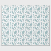 ブルーホワイトキャッツ誕生日 ラッピングペーパー (フラット)