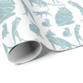 ブルーホワイトキャッツ誕生日 ラッピングペーパー (ロールコーナー)