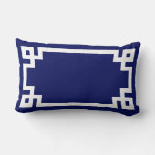 ブルーホワイトギリシャ鍵#2ダイヤモンドモノグラムDIY BG ランバークッション (裏面)
