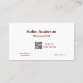 ブルーホワイトクラシックサロンロイヤリティカード 名刺 (裏面)