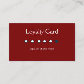 ブルーホワイトクラシックサロンロイヤリティカード 名刺 (正面)