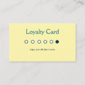 ブルーホワイトクラシックサロンロイヤリティカード 名刺 (正面)