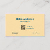 ブルーホワイトクラシックサロンロイヤリティカード 名刺 (裏面)