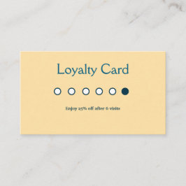 ブルーホワイトクラシックサロンロイヤリティカード 名刺