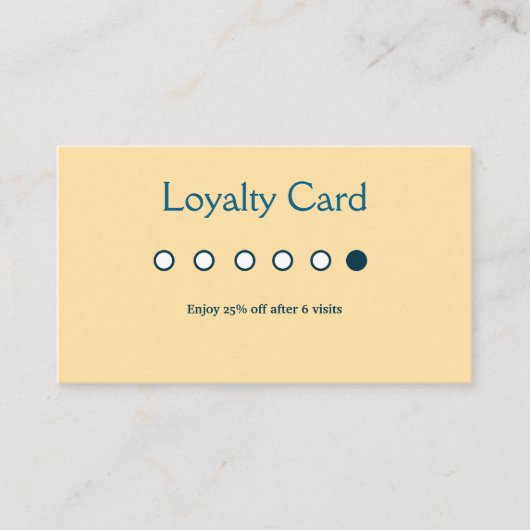 ブルーホワイトクラシックサロンロイヤリティカード 名刺 (正面)